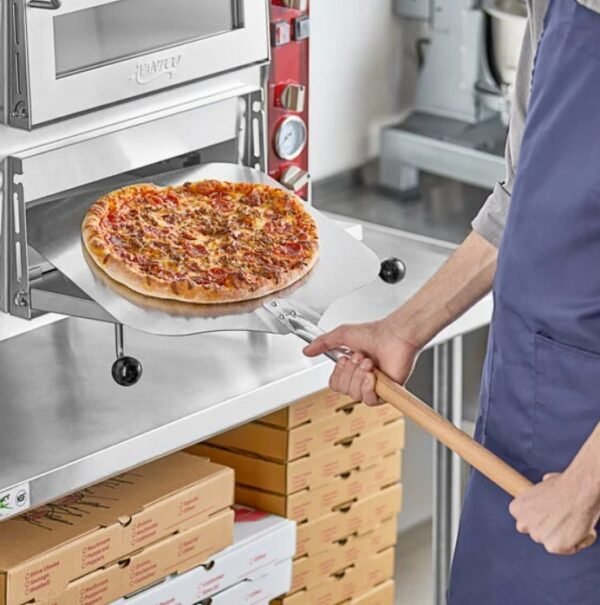 16" x 18" Aluminum Pizza Peel with 22" Wooden Handle