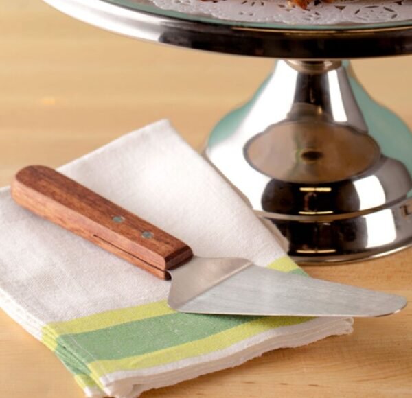 Pie Server with Offset, Wooden Handle