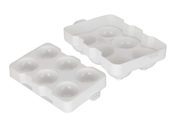 Round Ice Cube Tray, 6 Compartments