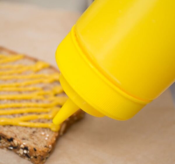 24 OZ WIDE-MOUTH SQUEEZE BOTTLE, YELLOW (6PK) - Image 2