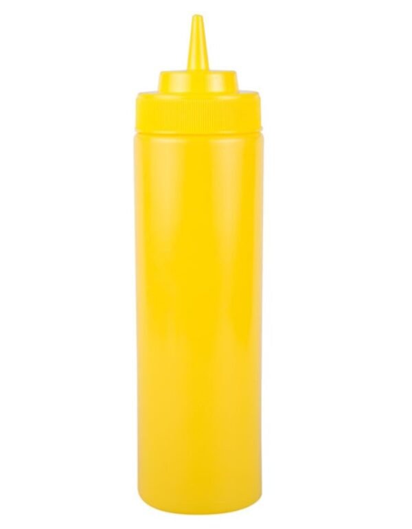 24 OZ WIDE-MOUTH SQUEEZE BOTTLE, YELLOW (6PK) - Image 3