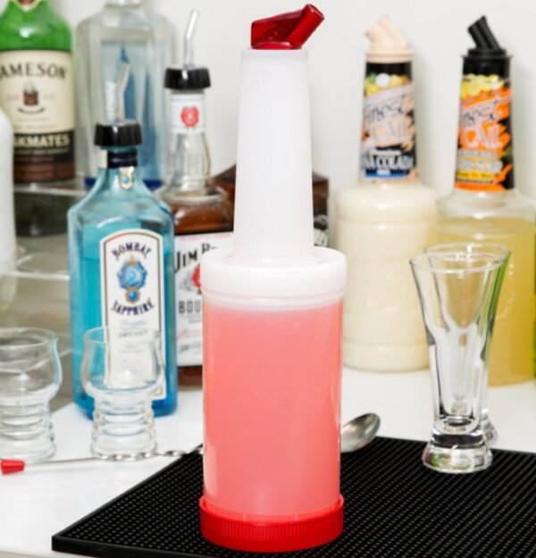 1 QT STORER AND POUR, RED