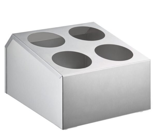 STAINLESS STEEL FLATWARE CYLINDER, 4 HOLES - Image 2