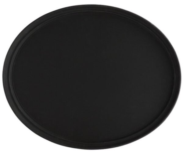 22" X 27" OVAL TRAY, BLACK, FIBERGLASS - Image 2