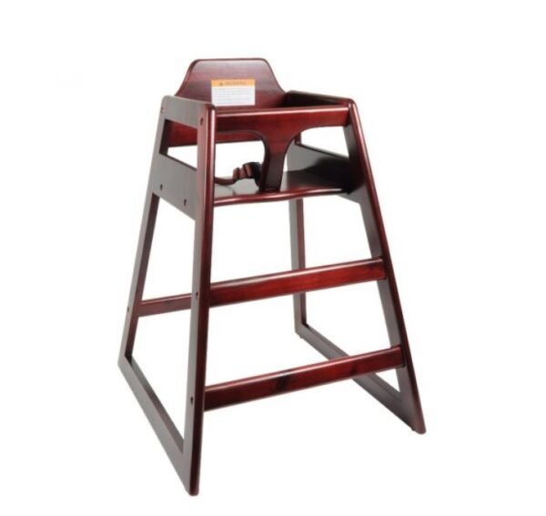 MAHOGANY WOOD FINISHED CHILDREN HIGH CHAIR